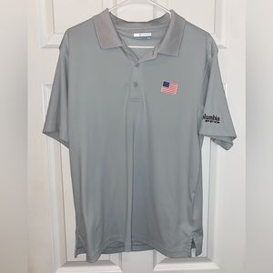 Columbia PFG grey polo. Size M